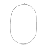 14K Gold 3.00 Carat Graduated Diamond Tennis Necklace