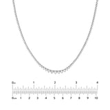 14K Gold 3.00 Carat Graduated Diamond Tennis Necklace