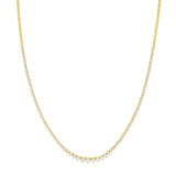 14K Gold 3.00 Carat Graduated Diamond Tennis Necklace