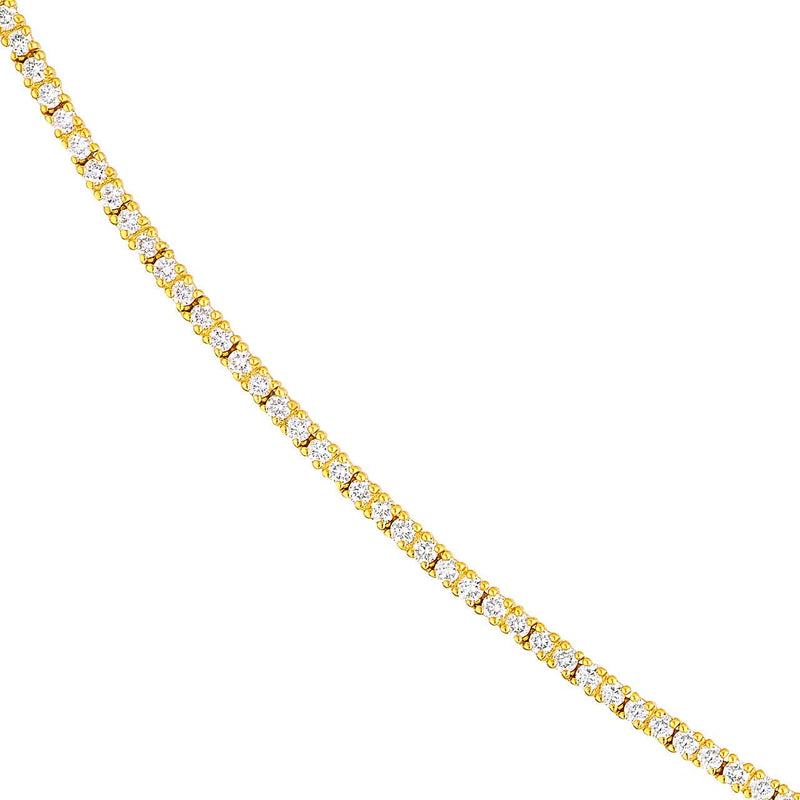 14K Gold 1.3MM Diamond Tennis Necklace