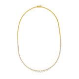 14K Gold 5.00 Carat Graduated Diamond Tennis Necklace