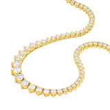 14K Gold 5.00 Carat Graduated Diamond Tennis Necklace