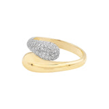 14K Two-Tone Gold Open Dome Diamond Ring