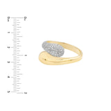 14K Two-Tone Gold Open Dome Diamond Ring