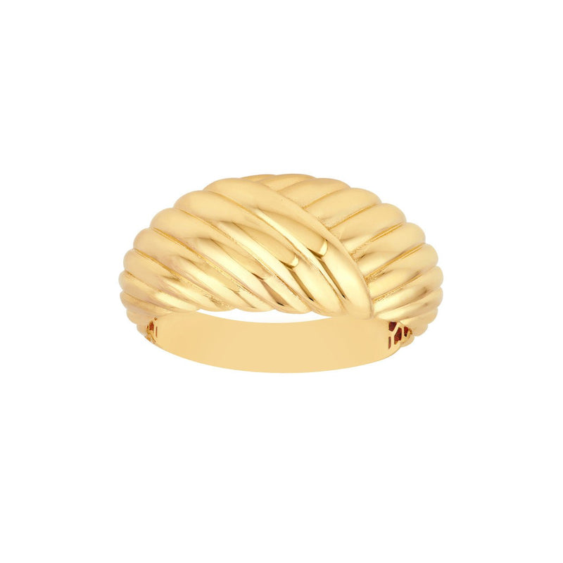 14K Gold Two Way Dome Band