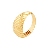 14K Gold Two Way Dome Band