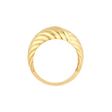 14K Gold Two Way Dome Band