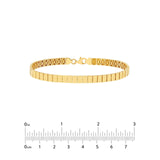14K Gold Rectangular Link Bracelet