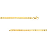 14K Gold Box Link Bracelet