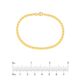 14K Gold Box Link Bracelet