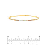 14K Gold 0.60 Carat Diamond Flexible Square Bangle