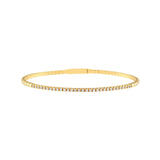 14K Gold 0.60 Carat Diamond Flexible Square Bangle