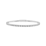 14K Gold 3.80 Carat Diamond Flexible Square Bangle