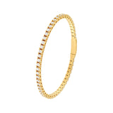 14K Gold 3.80 Carat Diamond Flexible Square Bangle