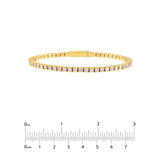 14K Gold 3.80 Carat Diamond Flexible Square Bangle