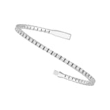 14K Gold 3.80 Carat Diamond Flexible Square Bangle