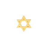 14K Gold Star of David Stud Earrings