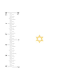 14K Gold Star of David Stud Earrings