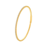 14K Gold 0.90 Carat Diamond Flexible Square Bangle