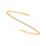 14K Gold 0.90 Carat Diamond Flexible Square Bangle