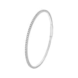 14K Gold 0.90 Carat Diamond Flexible Square Bangle