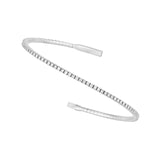 14K Gold 0.90 Carat Diamond Flexible Square Bangle