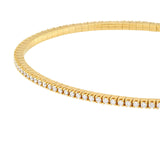 14K Gold 0.90 Carat Diamond Flexible Square Bangle