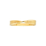 14K Gold Textured Pinched Band