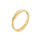 14K Gold Textured Pinched Band