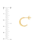 14K Gold Open Hoop Earrings