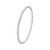 14K Gold 0.40 Carat Alternating Diamond and Ribbed Flexible Bangle