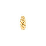 14K Gold Open Swirl Hoop Earrings