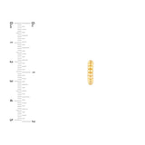 14K Gold Round Rope Hoop Earrings