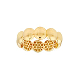 14K Gold Puffy Bead Band