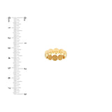 14K Gold Puffy Bead Band