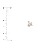 14K Gold Diamond Floral Cluster Stud Earrings