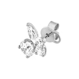 14K Gold Diamond Floral Cluster Stud Earrings