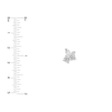 14K Gold Diamond Floral Cluster Stud Earrings