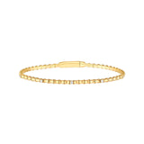 14K Gold Bamboo Flexible Diamond Bangle