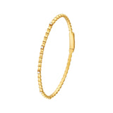 14K Gold Bamboo Flexible Diamond Bangle