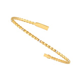 14K Gold Bamboo Flexible Diamond Bangle
