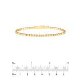 14K Gold Bamboo Flexible Diamond Bangle