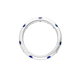 14K Gold Staggered Sapphire and Diamond Ring