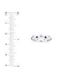 14K Gold Staggered Sapphire and Diamond Ring