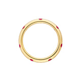 14K Gold Staggered Ruby and Diamond Ring