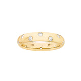 14K Gold Staggered Diamond Ring