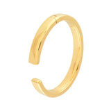 14K Gold Open Squared Bangle