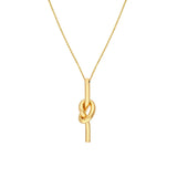 14K Gold Knot Pendant Necklace