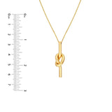 14K Gold Knot Pendant Necklace