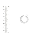 14K Gold Triangular Tube Hoop Earrings